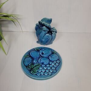 Retro Mood Indigo Trivet E3446 & Napkin Holder E8267